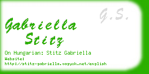 gabriella stitz business card